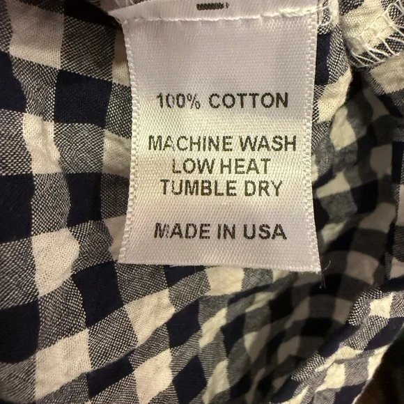 Felicite Black and White Cotton Gingham Midi Dress sz L - Picture 8 of 10